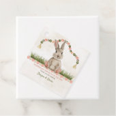 Baby Bunny Peach Ivory Sage Bedankjes Labels (In situ)