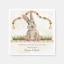 Baby Bunny Perzik Ivoor Salie Papier Servet