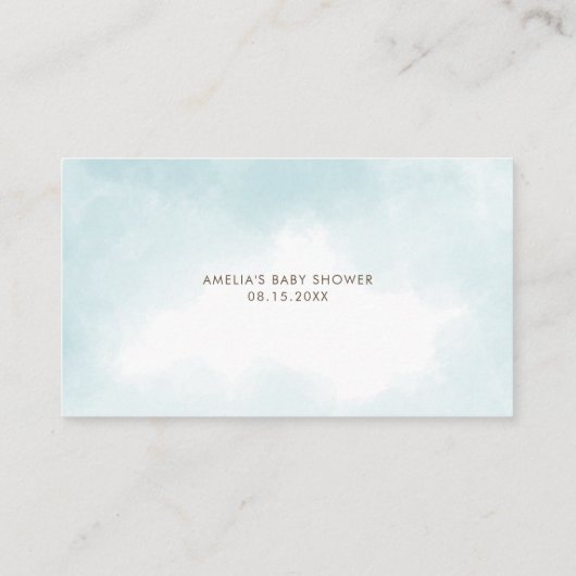 Baby Bunny Pilot Airplane Baby shower Book Request Informatiekaartje (Achterkant)