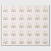 Baby Bunny Rabbit Baby shower wrapping Paper Cadeaupapier (Vlak)
