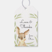 Baby Bunny Rabbit Bedankt voor je plezier Cadeaulabel (Voorkant)