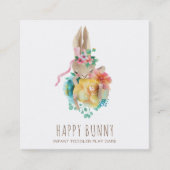 *~* Baby Bunny Rabbit Daycare Teacher Nanny Tutor Vierkante Visitekaartje (Voorkant)