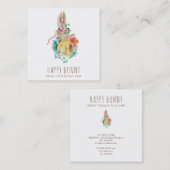 *~* Baby Bunny Rabbit Daycare Teacher Nanny Tutor Vierkante Visitekaartje (Voorkant / Achterkant)