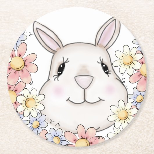 Baby Bunny Rabbit Paper Onderzetter (Voorkant)