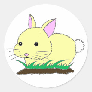 Baby Bunny Rabbit Ronde Sticker