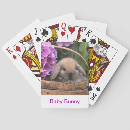 Baby Bunny Rabbit-spelkaarten Speelkaarten (Achterkant)