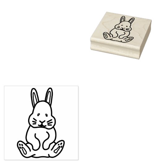 Baby Bunny Rubberstempel (Gestempeld)