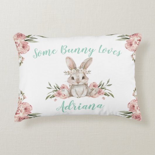 Baby Bunny Some Bunny houdt van je Accent Kussen (Voorkant)