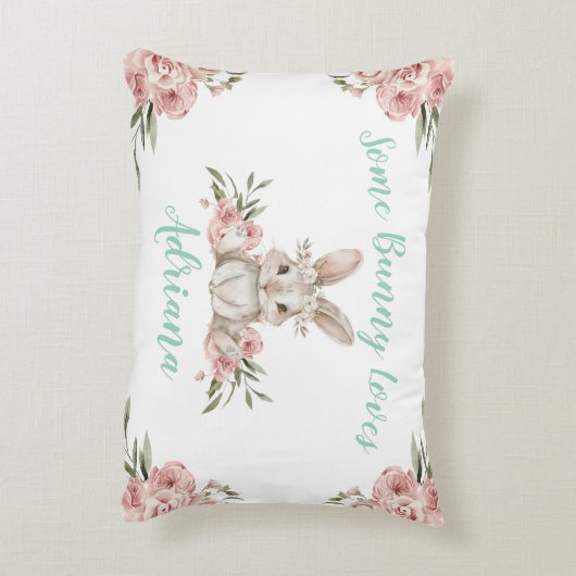 Baby Bunny Some Bunny houdt van je Accent Kussen (Achterkant (Verticaal))