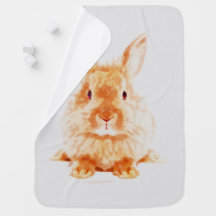 Baby Bunny Waterverf Nursery Print