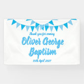 Baby Bunting Blauwe Doop Favor Spandoek (Horizontaal)