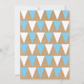 Baby Bunting Blauwe Doop Uitnodiging (Achterkant)