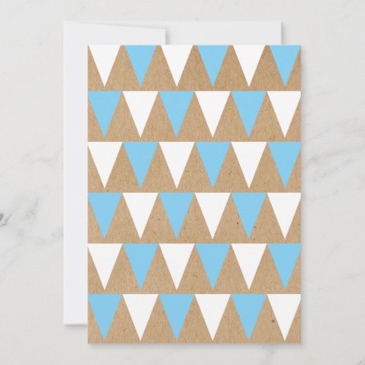 Baby Bunting Blauwe Doop Uitnodiging (Achterkant)