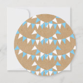 Baby Bunting Blauwe Doop Uitnodiging (Achterkant)