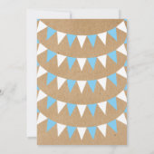 Baby Bunting Blauwe Doop Uitnodiging (Achterkant)