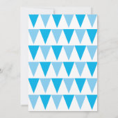 Baby Bunting Blauwe Doop Uitnodiging (Achterkant)