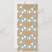 Baby Bunting Blauwe Doop Uitnodiging (Achterkant)