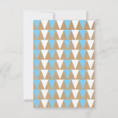 Baby Bunting Blauwe Doop Uitnodiging (Achterkant)