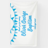 Baby Bunting Blue Baptism Christening Favor Spandoek (Verticaal)