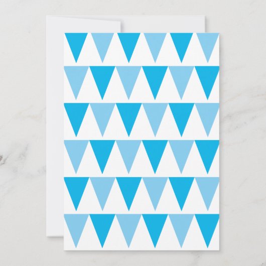 Baby Bunting Blue Baptism Christening Invitation Kaart (Achterkant)