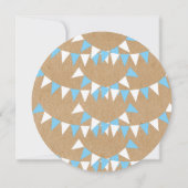 Baby Bunting Blue Baptism Christening Uitnodiging (Achterkant)