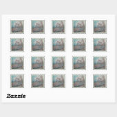 Baby Bunting kinderlied stempelkunst Vierkante Sticker (Vel)