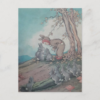 Baby Bunting-kinderrijmpje vintage kunst Briefkaart