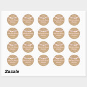 Baby Bunting Roze Doop Doopgunst Ronde Sticker (Vel)