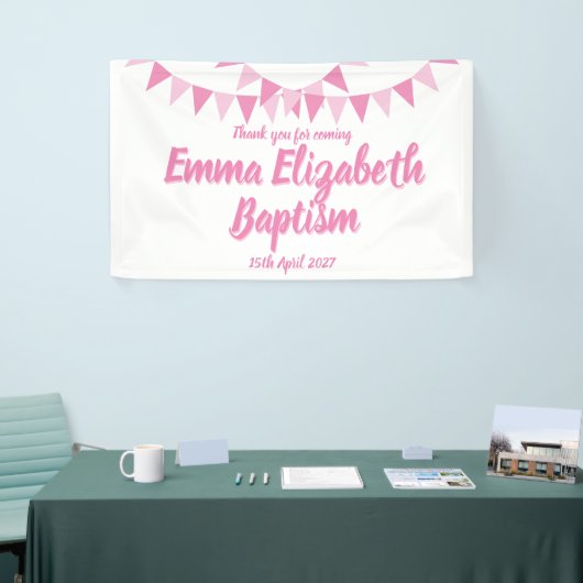 Baby Bunting Roze Doop Favor Spandoek (Beurs)