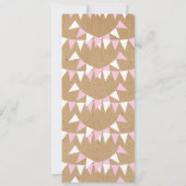 Baby Bunting Roze Doop Uitnodiging doop (Achterkant)