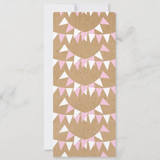 Baby Bunting Roze Doop Uitnodiging doop (Achterkant)