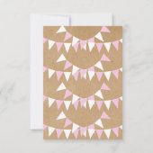 Baby Bunting Roze Doop Uitnodiging doop (Achterkant)