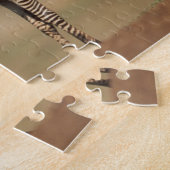 Baby Burchells zebra met moeder Legpuzzel (Zijkant)