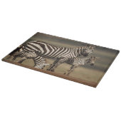 Baby Burchell's zebra met moeder Snijplank (Hoek)