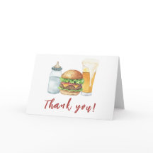 Baby, Burgers and Beers Baby shower Bedankt