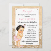 Baby Burlap Baby shower Uitnodiging (Voorkant)