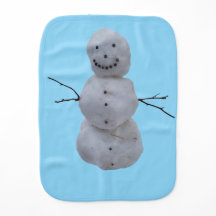 Baby Burp Cloth - Sneeuwman