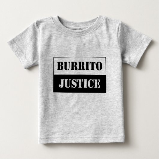 baby burrito justitie ( zwart op lichte achtergron (Voorkant)