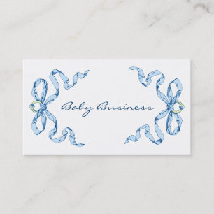 Baby Business Blue Bows-Visitekaartjes Visitekaartje