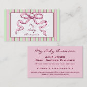 Baby Business Stripes en Bow-Visitekaartjes Visitekaartje (Voorkant / Achterkant)