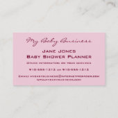 Baby Business Stripes en Bow-Visitekaartjes Visitekaartje (Achterkant)