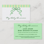 Baby Business Stripes en Bow-Visitekaartjes Visitekaartje (Voorkant / Achterkant)