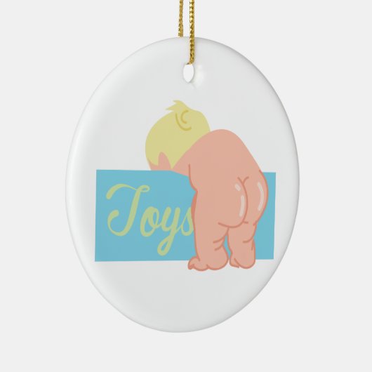 Baby Butt Keramisch Ornament (Rechts)