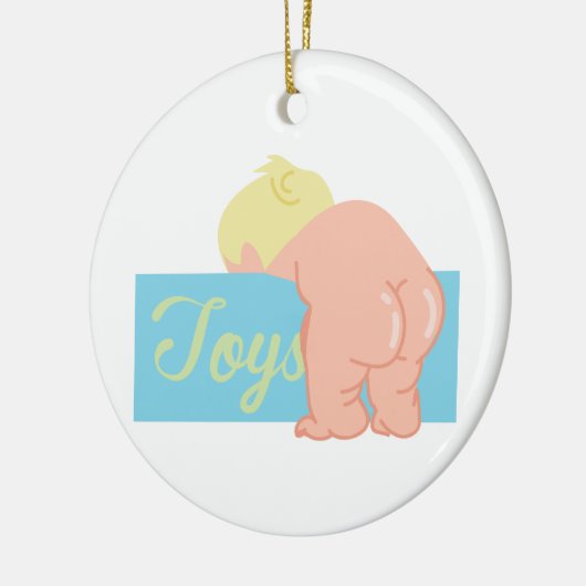 Baby Butt Keramisch Ornament (Links)