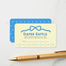 Baby Butter Bow Baby Shower Luier Raffle Ticket
