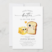 Baby Butter Geel Baby shower Kaart (Voorkant)