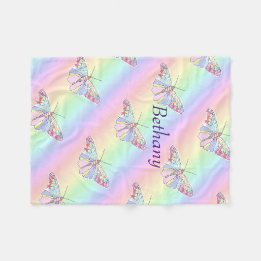 Baby Butterflies Fleece Deken (Voorkant (Horizontaal))