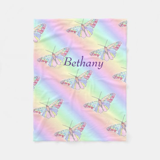 Baby Butterflies Fleece Deken (Voorkant)