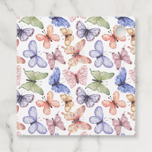 Baby Butterfly Bedankjes Labels (Achterkant)