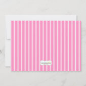 Baby Butterfly Birthday Party Invitation Kaart (Achterkant)